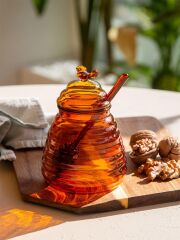 The Mia CAM0457 Cam Bal Kavanozu Amber 13 Cm