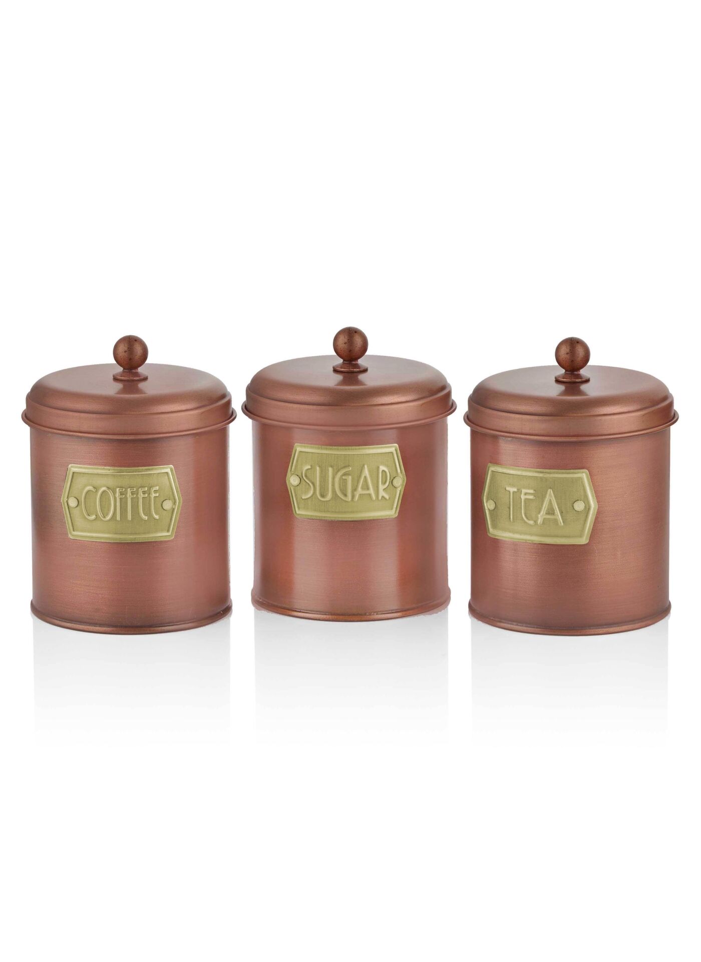 The Mia GLN0497 Çay Şeker Kahve Kavanozu Bakır 17 Cm