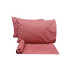 Sarev Fitted Çarşaf Seti V74 Çift Kişilik Gül Kurusu 160x200