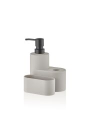 The Mia SBN0083 Round Sıvı Sabunluk Seti Bej