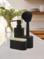 The Mia SBN0084 Round Sıvı Sabunluk Seti Siyah
