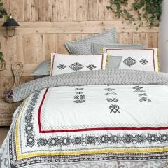 Sarev Oghuz V1 Fancy Poplin Nevresim Takımı Çift Kişilik