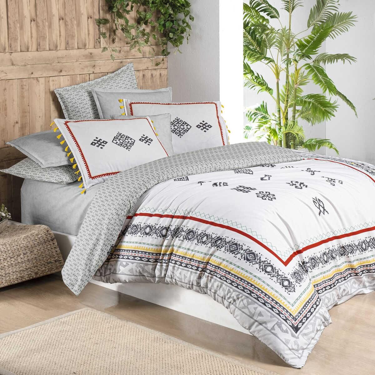 Sarev Oghuz V1 Fancy Poplin Nevresim Takımı Tek Kişilik