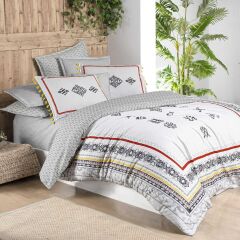 Sarev Oghuz V1 Fancy Poplin Nevresim Takımı Tek Kişilik