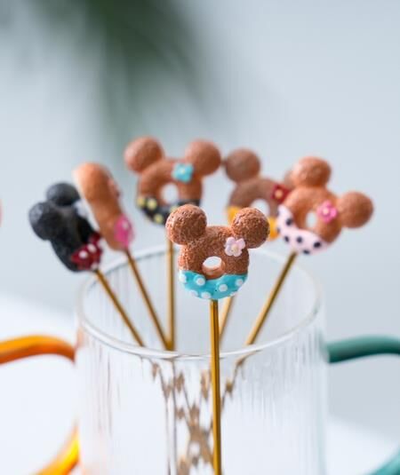 Acar 360 6 Lı Mickey Kahve Kaşığı Gold