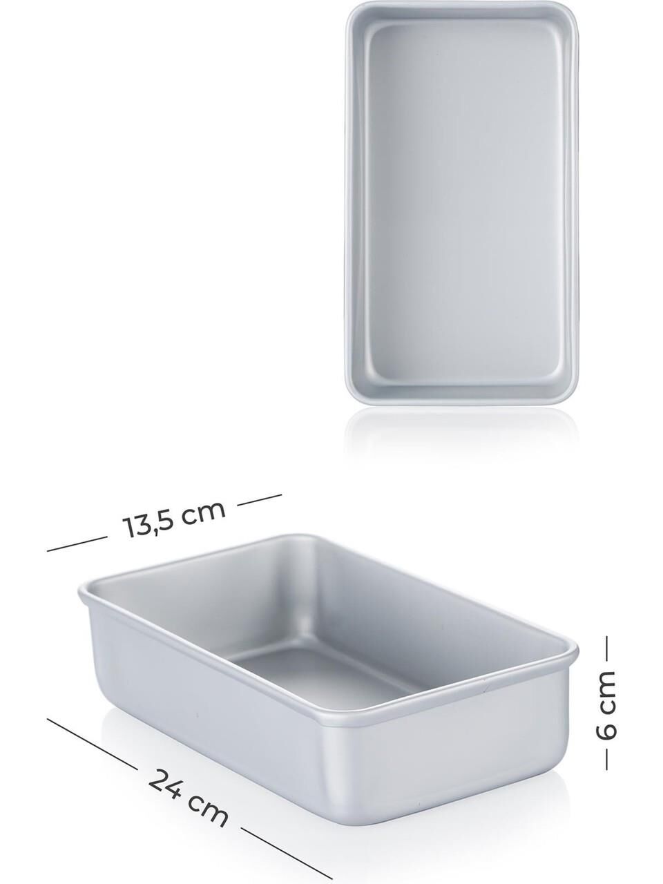 Acar 5771 Aliminyum Baton Dikdörtgen Kek Kalıbı 24 Cm