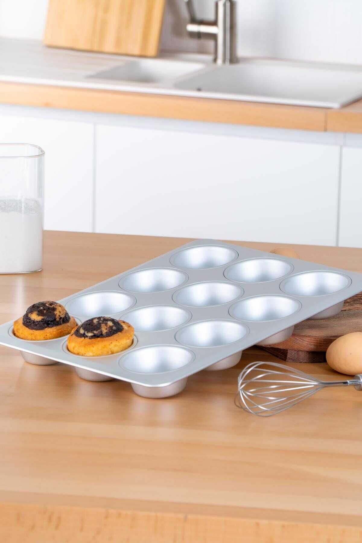 Acar 5774 Aliminyum 12 Li Muffin Kek Kalıbı