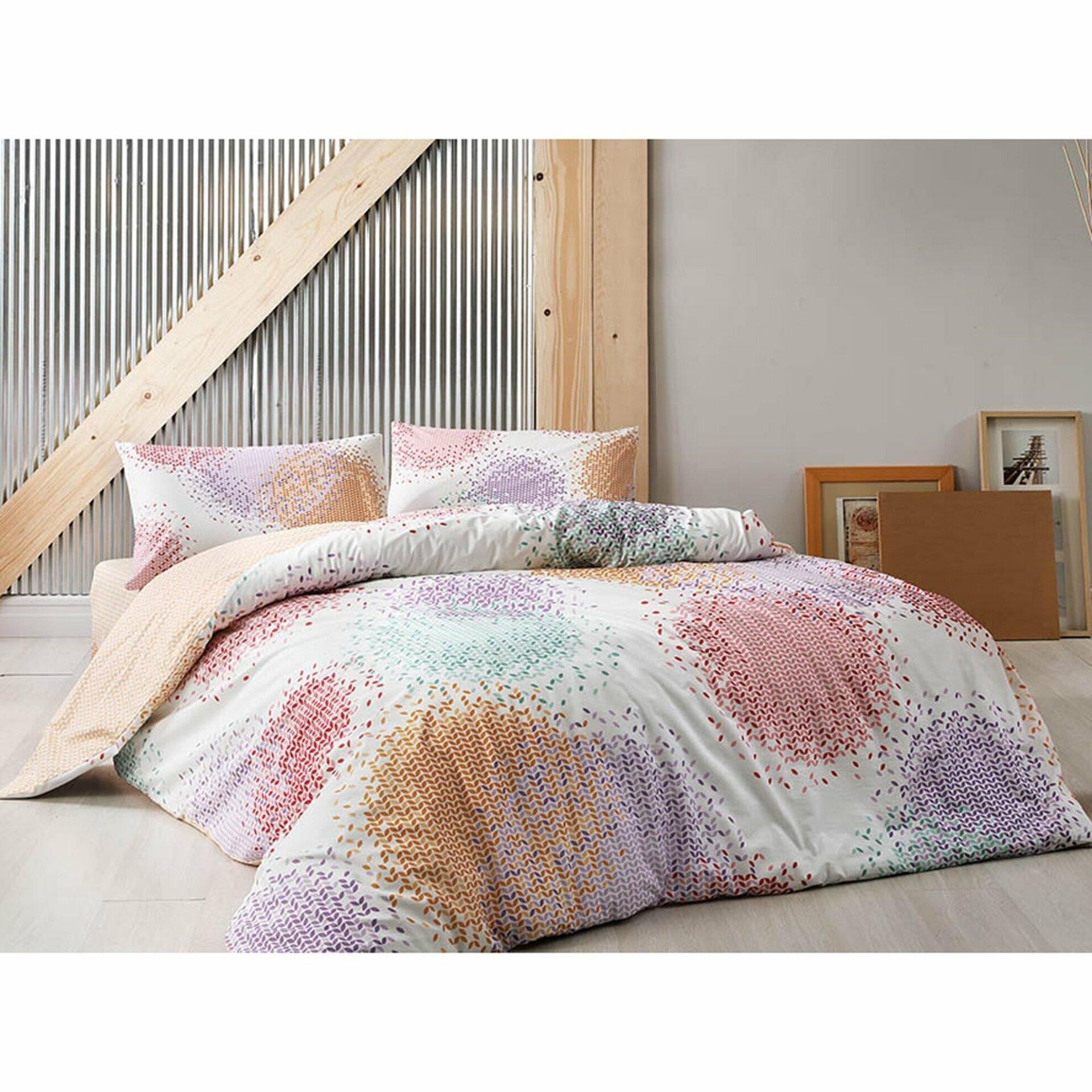 Taç Genç Modası Ranforce Rio V3 Turuncu Çift Kişilik Nevresim Takımı