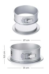 Acar 5779 Aliminyum Yuvarlak Kelepçeli Kek Kalıbı 31 Cm