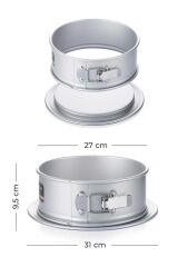 Acar 5779 Aliminyum Yuvarlak Kelepçeli Kek Kalıbı 31 Cm