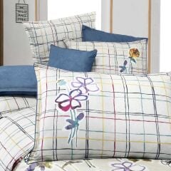 Sarev Janın V1 Fancy Poplin Nevresim Takımı Çift Kişilik