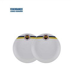 Kosova 3428 Fenerbahçe Porselen 2 Li Servis Tabağı 25 Cm