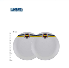 Kosova 3428 Fenerbahçe Porselen 2 Li Servis Tabağı 25 Cm