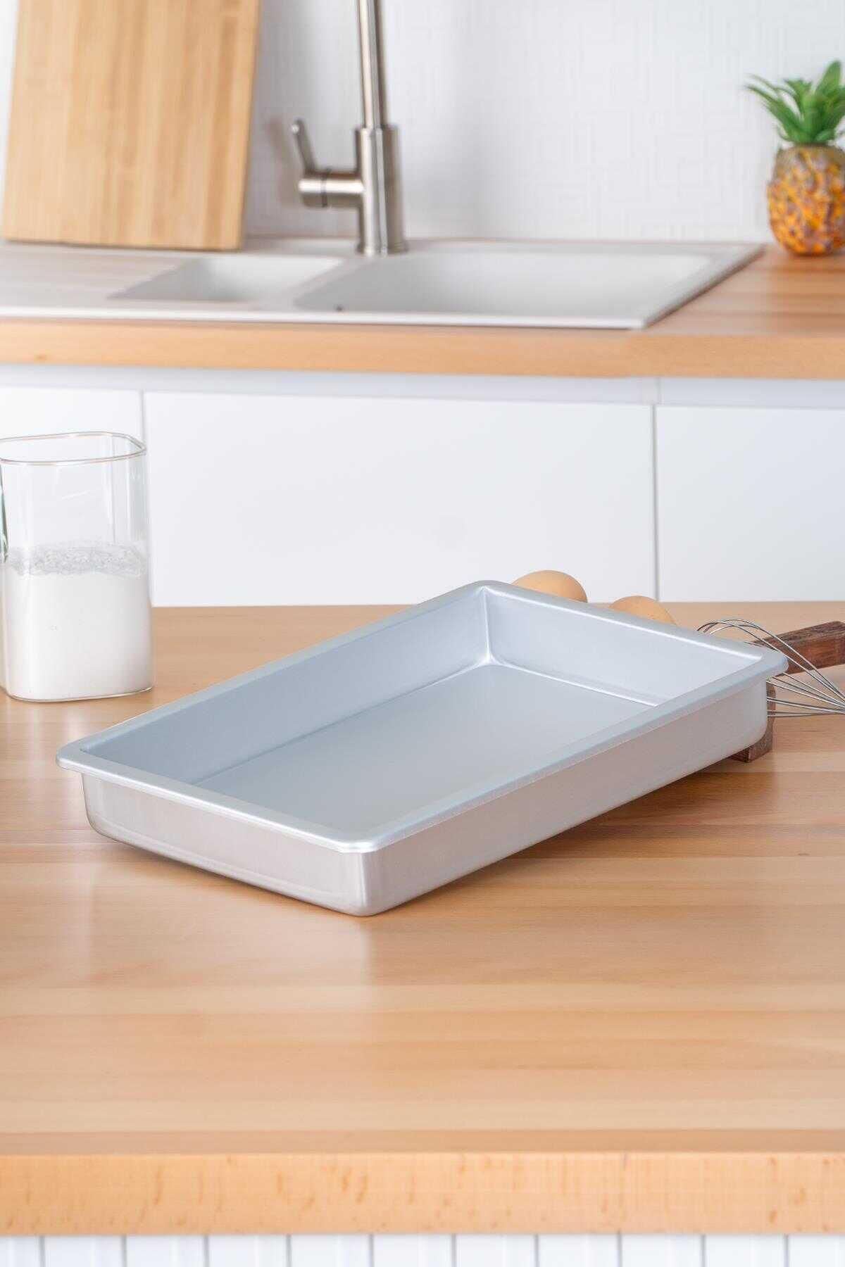 Acar 5780 Aliminyum Dikdörtgen Kek Kalıbı 36 Cm