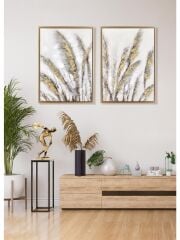 The Mia TBL0031 Pluma Kanvas Tablo 50x70 Cm