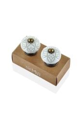 The Mia KLP0009 Seramik Çekmece ve Dolap Kulbu 2 Li Set