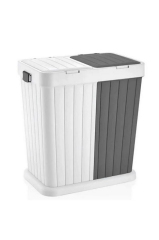 Twins 6146-03 2 Li Kirli Çamaşır Sepeti 80 Lt Beyaz - Antrasit