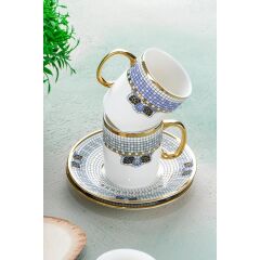 Acar 5081 Meira 6 Lı Porselen Kahve Fincan Takımı