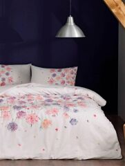 Taç Ranforce Ezra V1 Pembe Çift Kişilik Nevresim Takımı