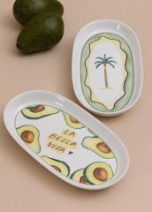 The Mia ITL0019 Italian Summer Oval Servis Tabağı 2li 29 Cm
