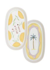 The Mia ITL0019 Italian Summer Oval Servis Tabağı 2li 29 Cm