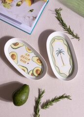 The Mia ITL0019 Italian Summer Oval Servis Tabağı 2li 29 Cm