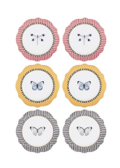 The Mia DNR0044 Mystique Pasta Tabağı 6 Lı Set - 21 cm