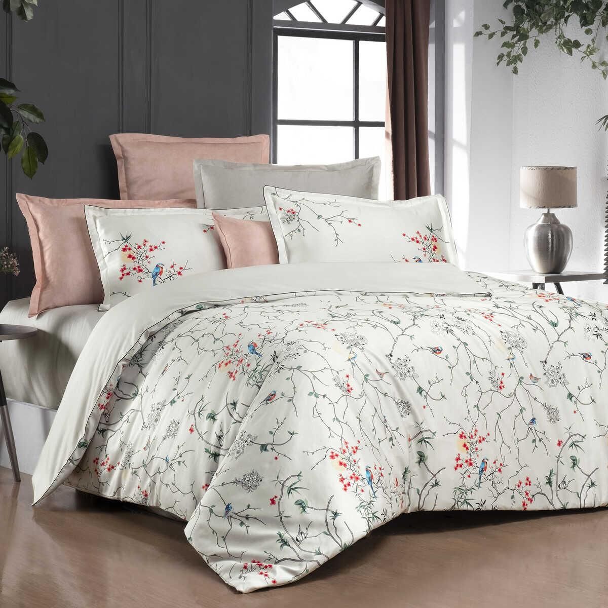 Sarev Mathılda V1 Saten Nevresim Takımı Çift Kişilik