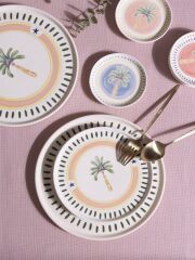 The Mia ITL0004 Italian Summer Pasta Tabağı 6lı Set 19 Cm