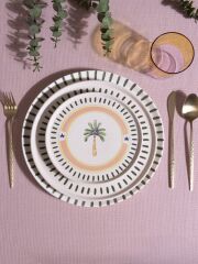 The Mia ITL0004 Italian Summer Pasta Tabağı 6lı Set 19 Cm