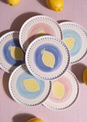 The Mia ITL0001 Italian Summer Pasta Tabağı 6lı Set 19 Cm