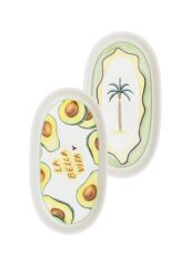 The Mia ITL0018 Italian Summer Oval Servis Tabağı 2li 23 Cm