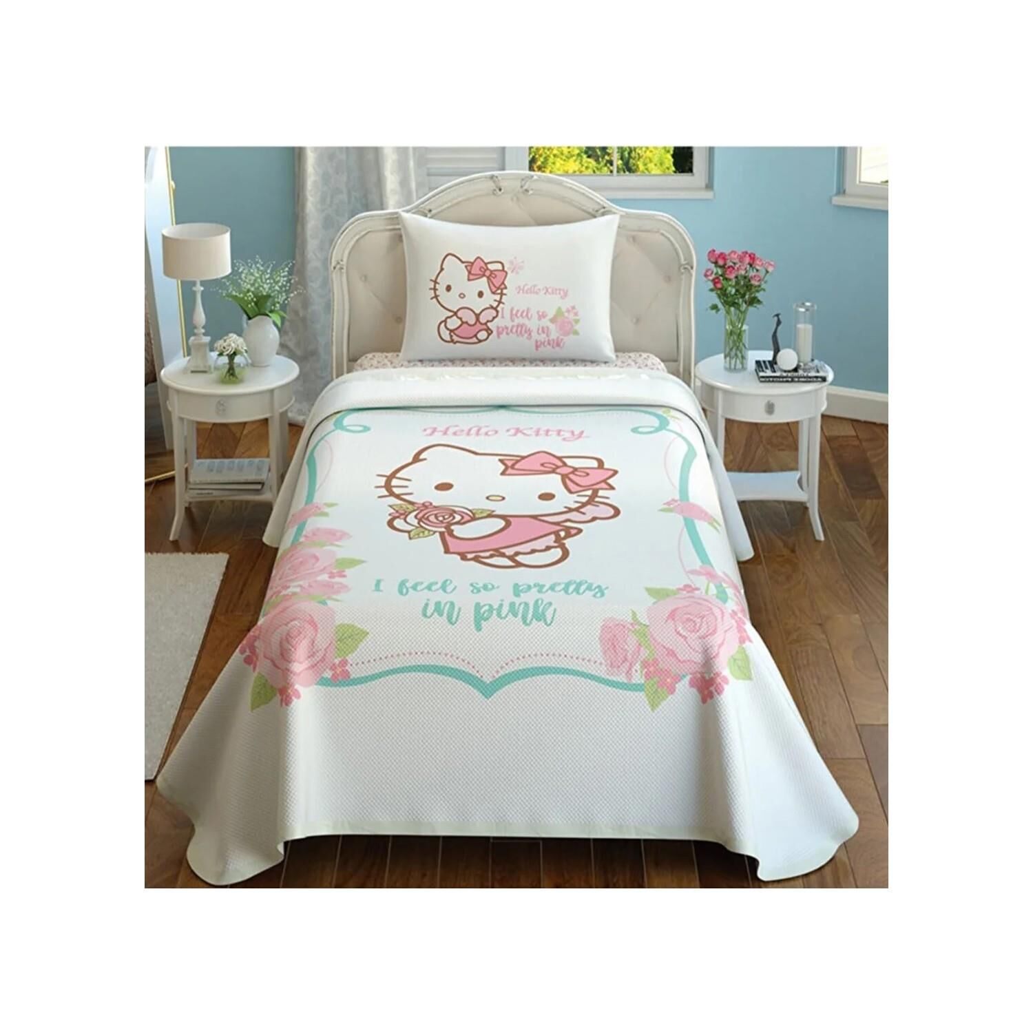 Taç Lisanslı Hello Kitty Pretty Pike Takımı Tek Kişilik