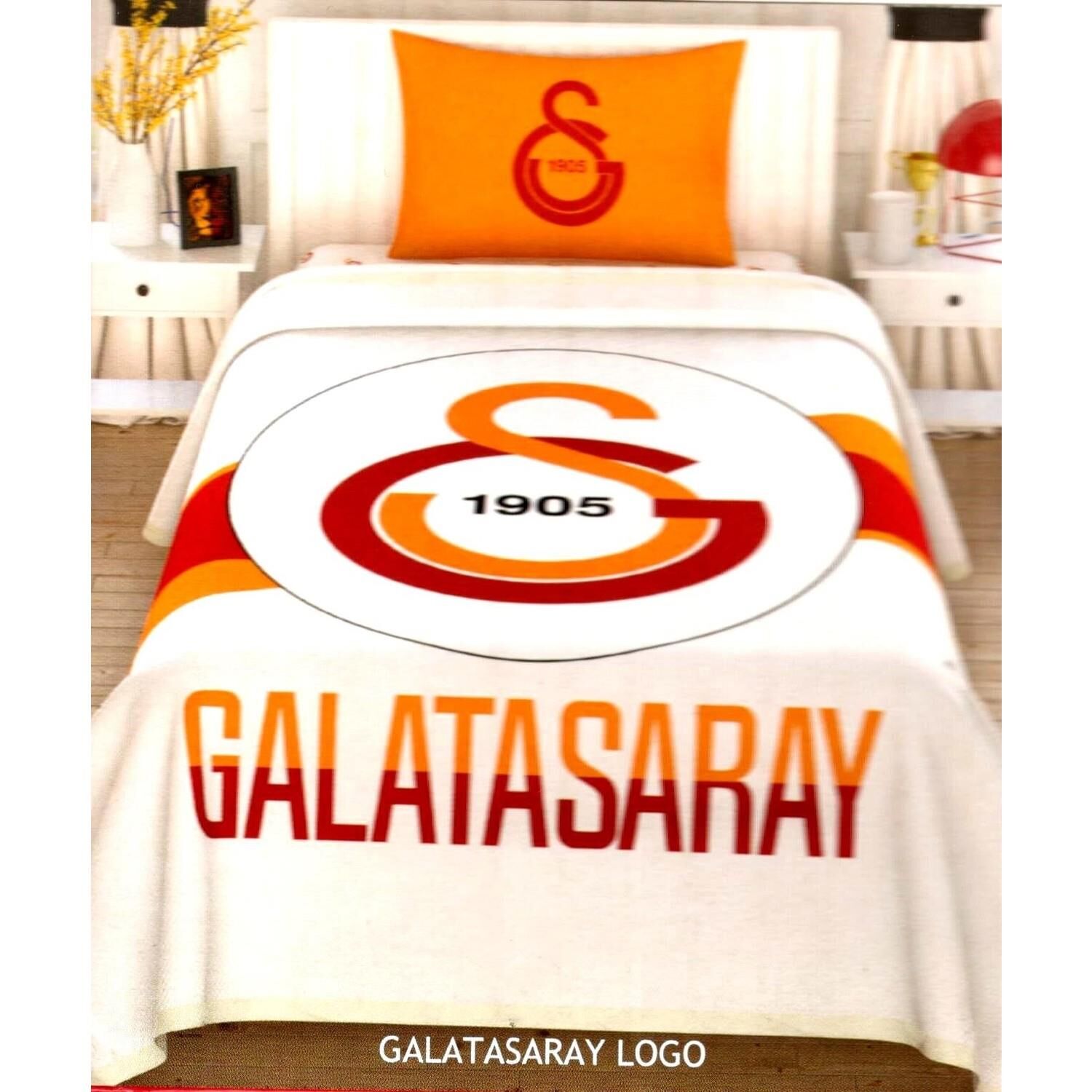 Taç Lisanslı Galatasaray Logo Pike Takımı Tek Kişilik