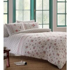 Taç Sasha V2 Lila Ranforce Çift Kişilik Nevresim Takımı