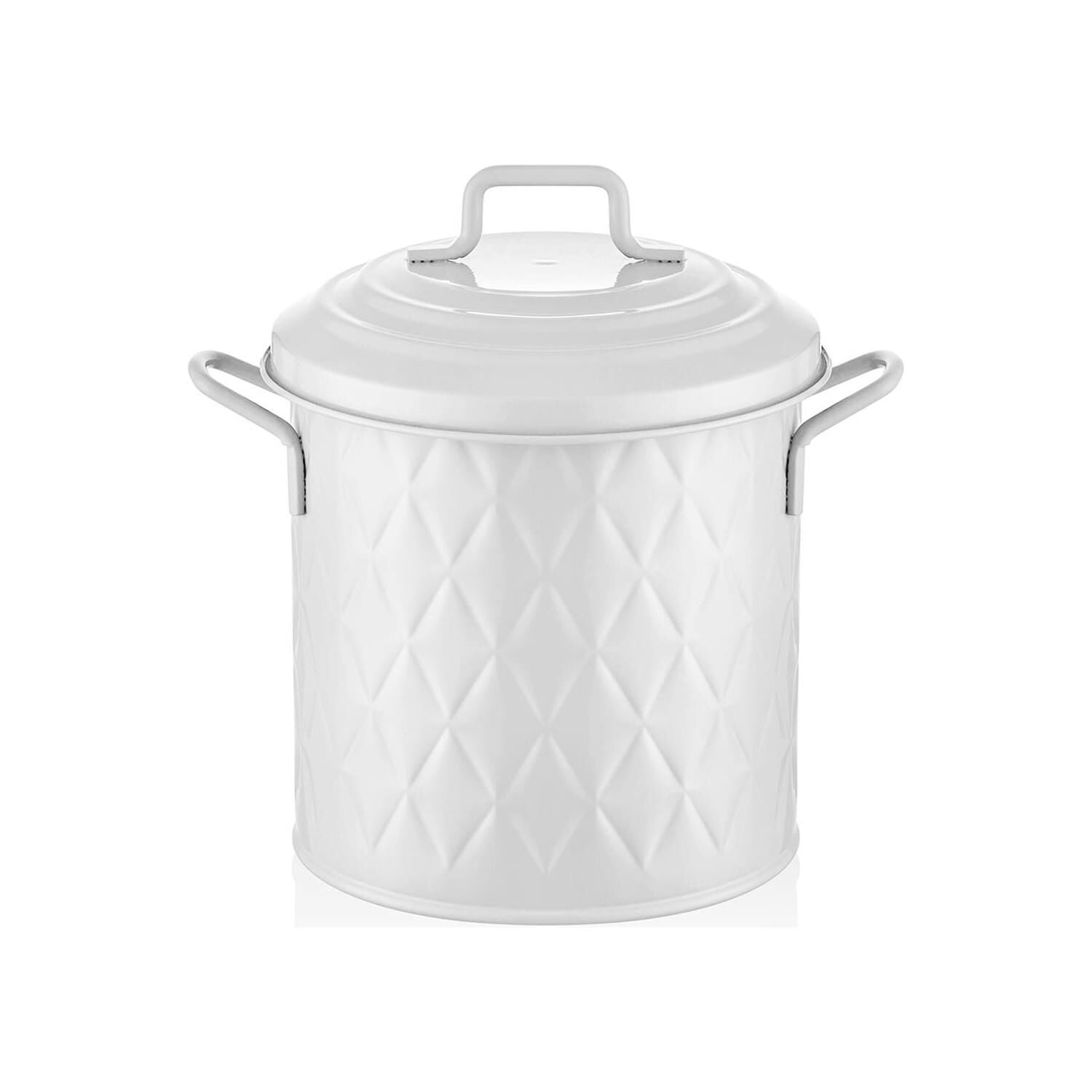 The Mia GLV0308 Çöp Kovası Tezgah Beyaz 4 Lt