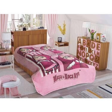 Taç Lisanslı Masha And Bear Tek Kişilik Battaniye