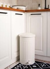 The Mia GLV0310 Çöp Kovası Mutfak Beyaz 24 Lt