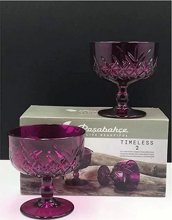 Paşabahçe 440211W Timeless Dondurmalık 2 Li Ayaklı Fuşya
