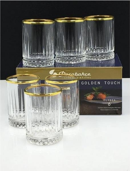 Paşabahçe 520442G Elysia Golden Touch 6 Lı Digestive Bardak