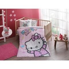 Taç Lisanslı Hello Kity Bebek Nevresim Takımı