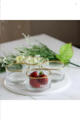 Paşabahçe 530038G Elysia Golden Touch 4 Lü Kase