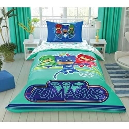 Taç Lisanslı PJ Masks Move Nevresim Takımı Tek Kişilik