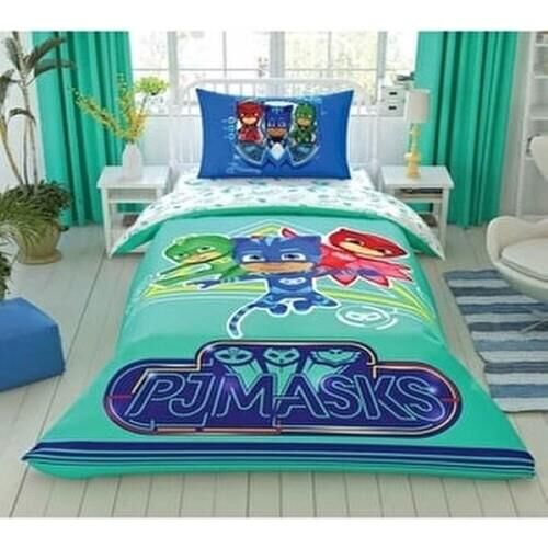 Taç Lisanslı PJ Masks Move Nevresim Takımı Tek Kişilik