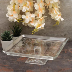 Paşabahçe 950007 Ayaklı Kare Servis Tabağı