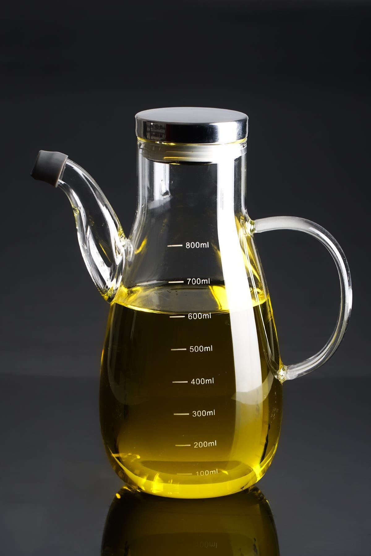 Acar 11220 Evie Metal Kapaklı Cam Yağdanlık - 800 ML