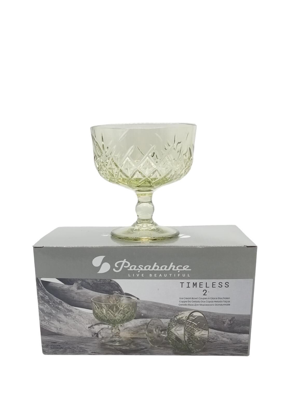 Paşabahçe 440211Y Timeless Dondurmalık 2 Li Ayaklı Yeşil