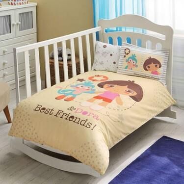 Taç Lisanslı Dora Best Friends Bebek Nevresim Takımı