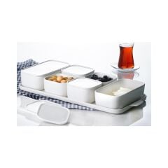 Acar 10874 Pure White 6 Lı Porselen Kahvaltılık