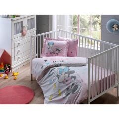 Taç Lisanslı Disney Minnie Bubble Bebek Nevresim Takımı